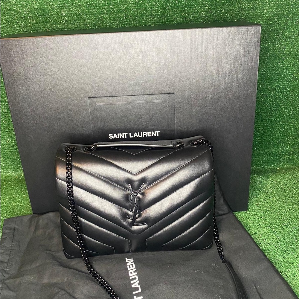 Saint Laurent Loulou Small Matelasse Calfskin Flap-Top Shoulder Bag